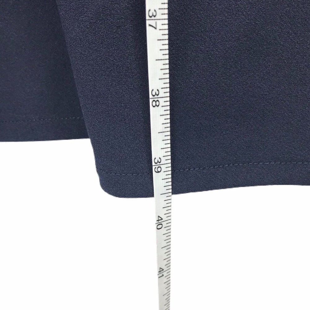 H&M Womens Dress Size M Medium Navy Blue Cap Sleeve V-Neck Business EUC - Picture 6 of 8